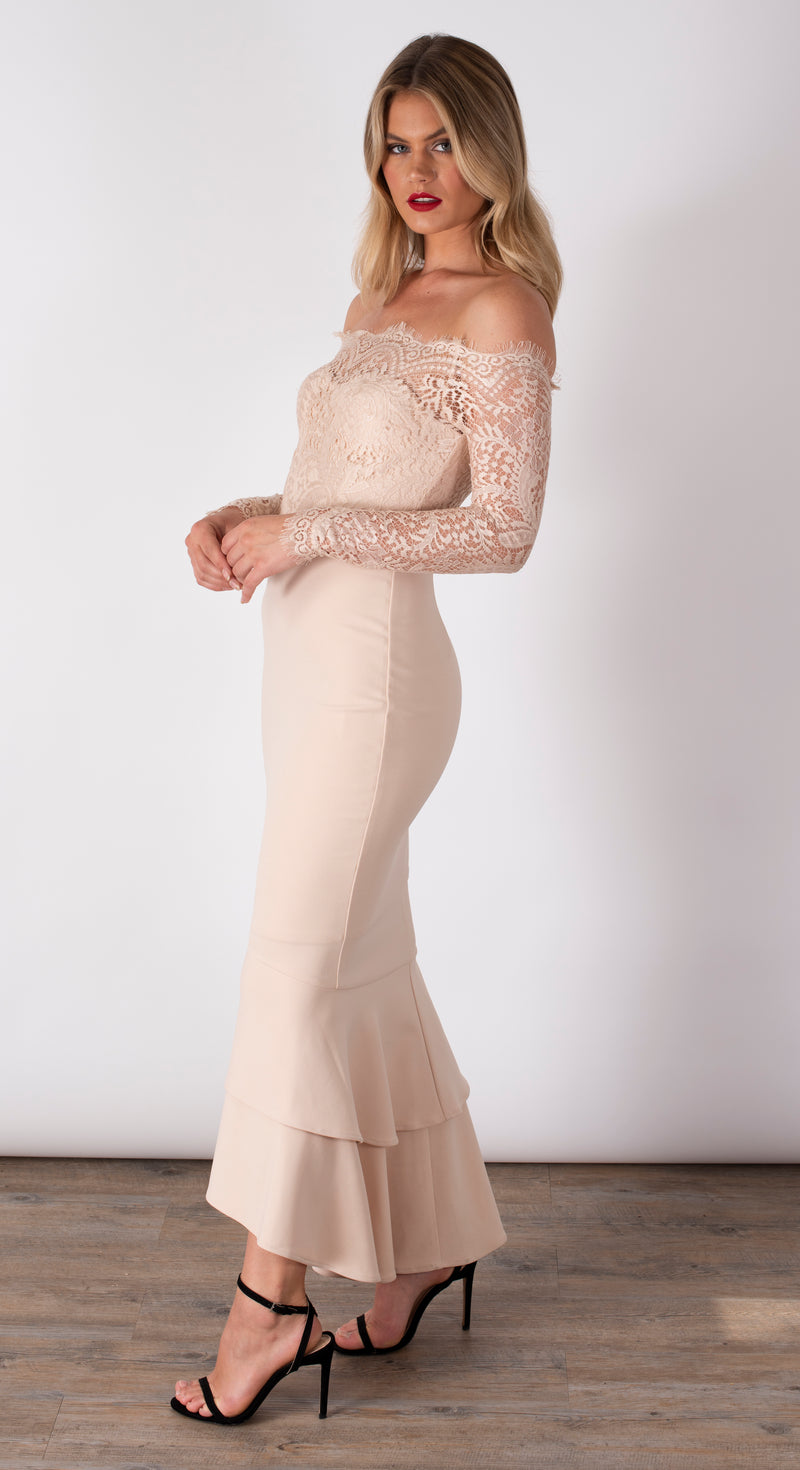 Bridesmaid dress off the shoulder